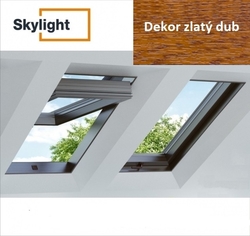 Střešní okno Skylight Premium 78x118 - zlatý dub