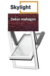 Střešní okno Skylight Premium 78x118 - mahagon