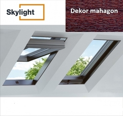 Střešní okno Skylight Premium 66x118 - mahagon